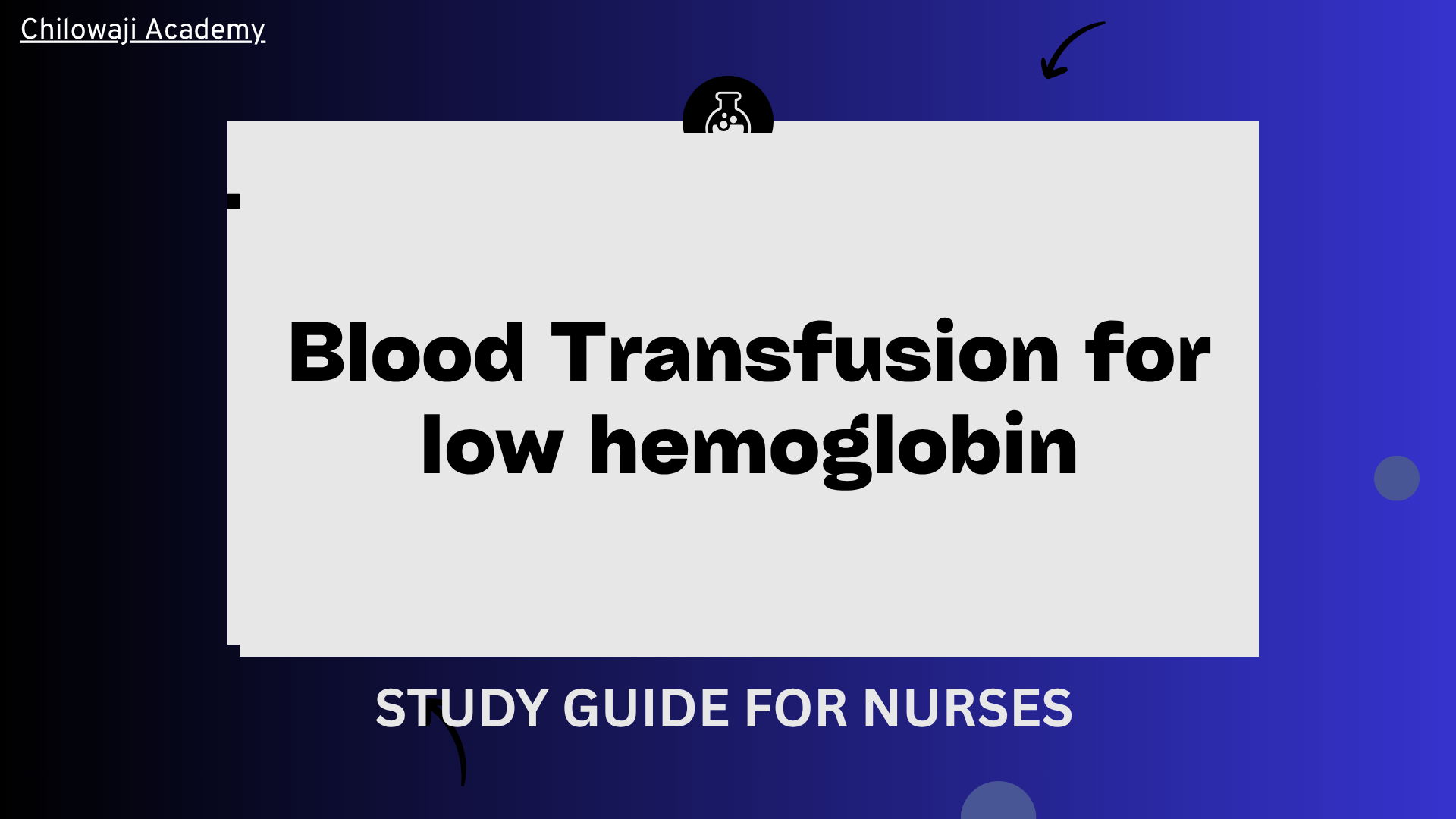 Blood Transfusion for low hemoglobin