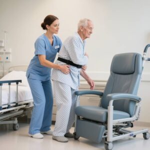 Moving Patients from Bed to Chair: Safe Transfer Protocols, Ergonomics.